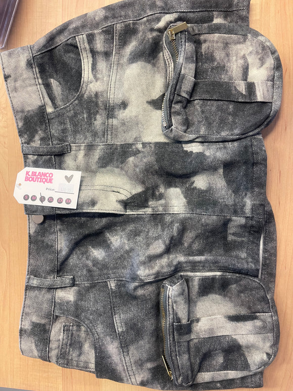 Denim Cargo Skirt