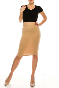 Nude Pencil Skirt